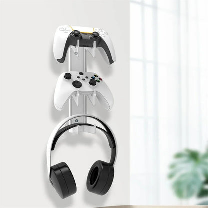 IPLAY For PS5 / PS4 / Xbox / Switch Game Controller Holder Wall Mounted Stand Headphone Hanger