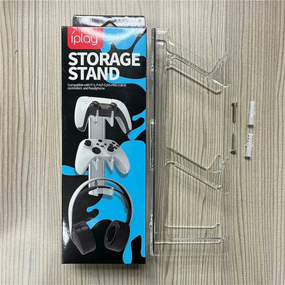 IPLAY For PS5 / PS4 / Xbox / Switch Game Controller Holder Wall Mounted Stand Headphone Hanger