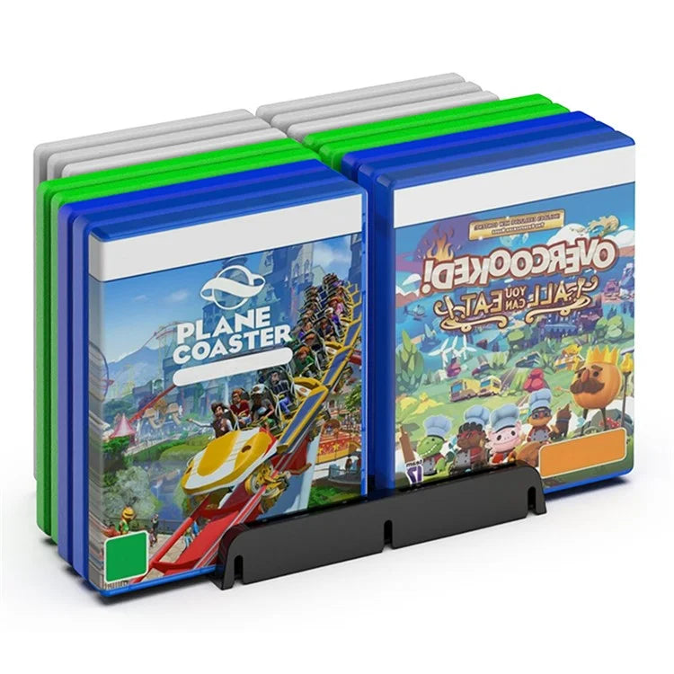 Game Disc Storage Stand Compatible with PS5 Slim, Xbox, Nintendo Switch Game CD Holder for Desk