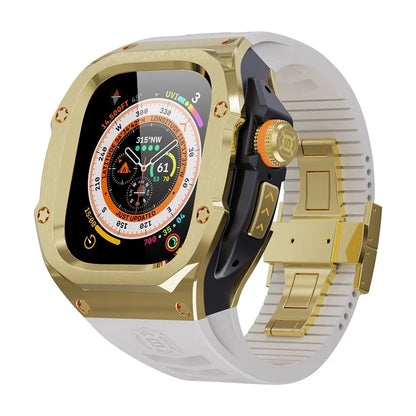 SHELLBOX For Apple Watch Ultra 49mm / Ultra 2 49mm Metal Frame Case Smartwatch Strap