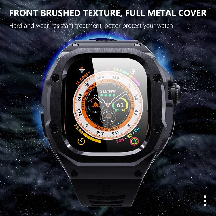 SHELLBOX For Apple Watch Ultra 49mm / Ultra 2 49mm Shockproof Metal Frame Case Watch Strap