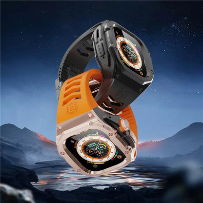 SHELLBOX For Apple Watch Ultra 49mm / Ultra 2 49mm Shockproof Metal Frame Case Watch Strap