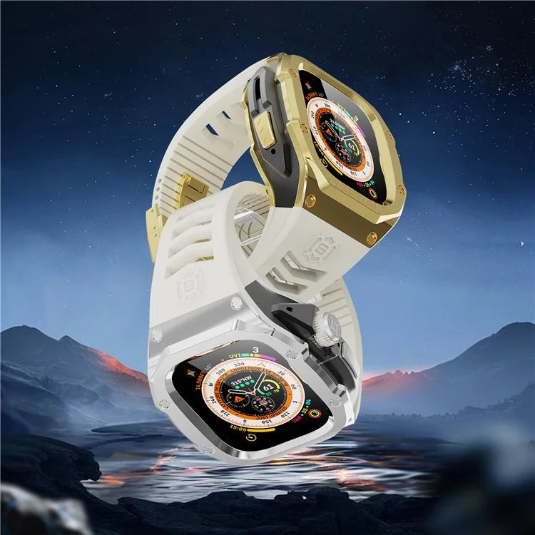SHELLBOX For Apple Watch Ultra 49mm / Ultra 2 49mm Anti-Drop Watch Strap+Metal Frame Case