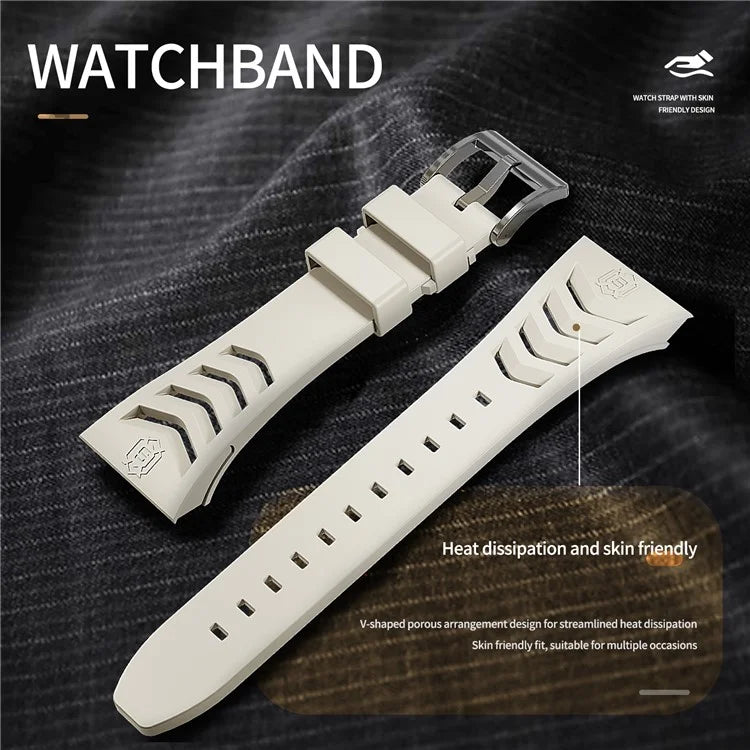 SHELLBOX For Apple Watch Series 5 / 4 / SE / 6 / SE (2022) 44mm / Series 7 / 8 45mm Metal Watch Case with Strap