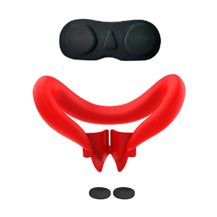 For Meta Quest 3 VR Headset Silicone Face Mask + Lens Protective Cover + 2 Rocker Cap