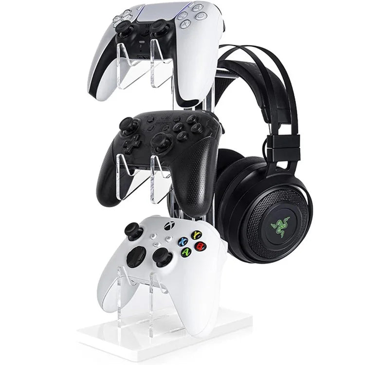 Game Controller Holder Crystal Acrylic Gamepad Display Stand Bracket Rack for Switch  /  Xbox