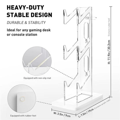 Game Controller Holder Crystal Acrylic Gamepad Display Stand Bracket Rack for Switch  /  Xbox