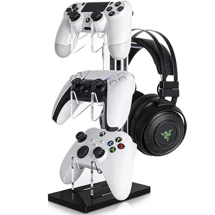 Game Controller Holder Crystal Acrylic Gamepad Display Stand Bracket Rack for Switch  /  Xbox