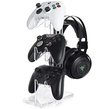 Game Controller Holder Crystal Acrylic Gamepad Display Stand Bracket Rack for Switch  /  Xbox