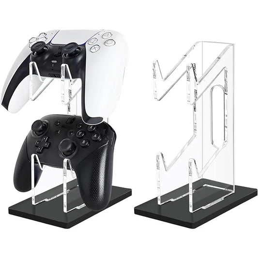 Acrylic Clear Controller Display Stand 2 Tiers Game Controller Holder Dual Controller Stand
