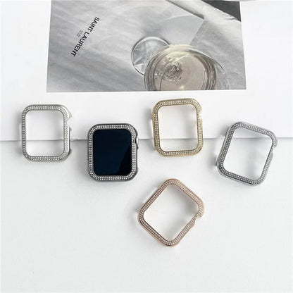 For Apple Watch Series 4  /  5  /  6  /  SE  /  SE (2022) 40mm Watch Case Anti-scratch Rhinestone Decor Cover