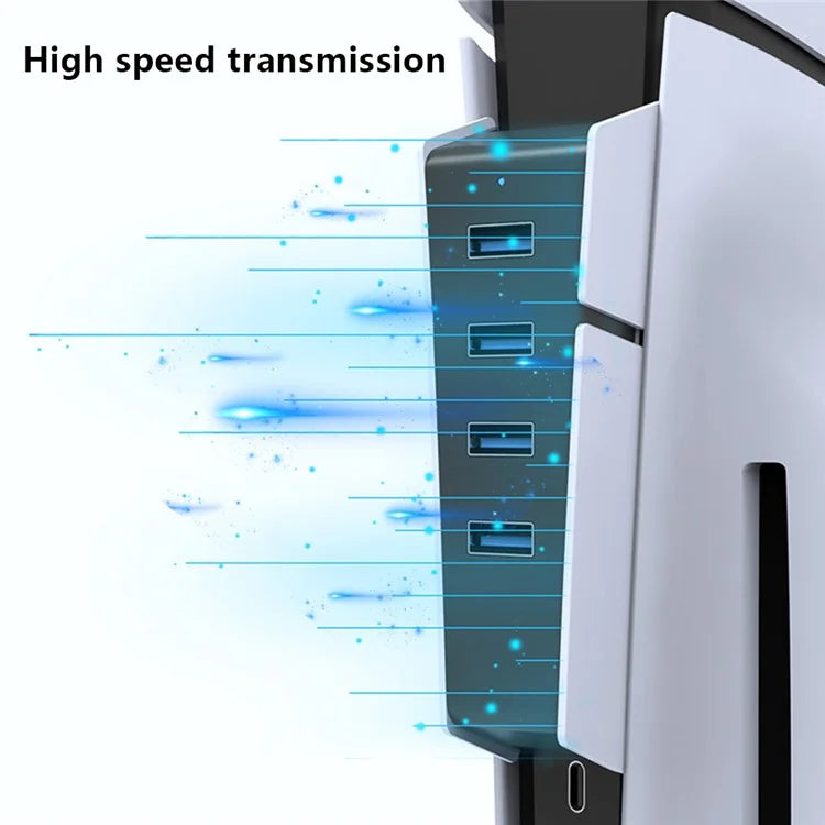 Desktop Cooling Fan for Sony PS5 Console External Cooler with 4 USB 2.0 Ports