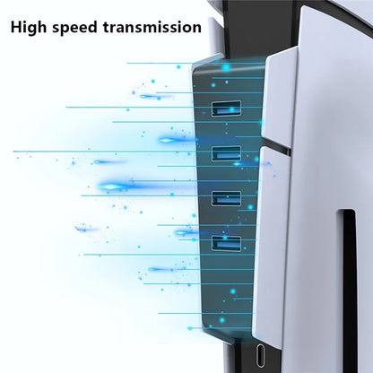Desktop Cooling Fan for Sony PS5 Console External Cooler with 4 USB 2.0 Ports