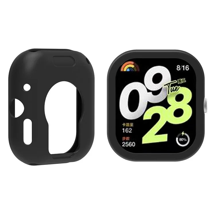 For Xiaomi Redmi Watch 4 Silicone Protective Cover Anti-Scratch Smart Watch Case