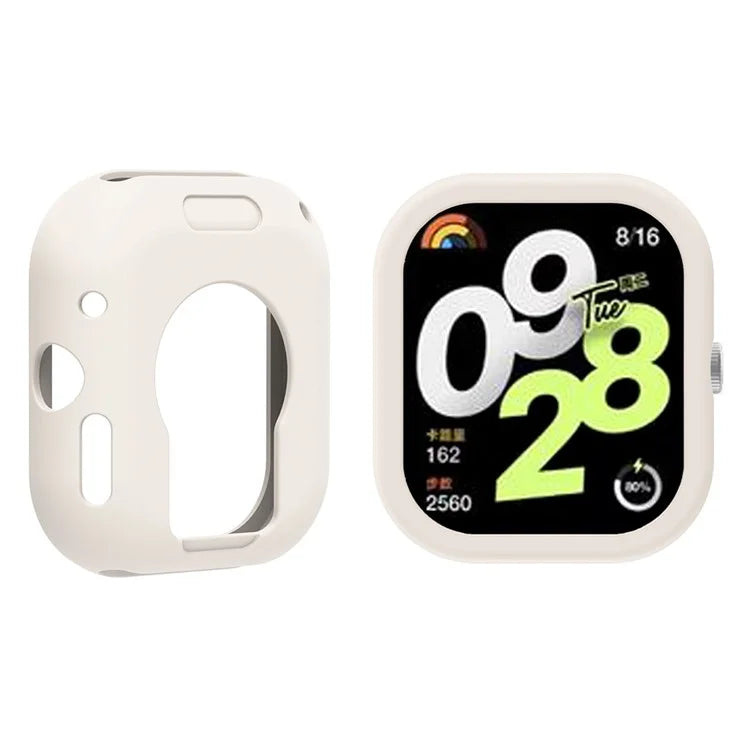 For Xiaomi Redmi Watch 4 Silicone Protective Cover Anti-Scratch Smart Watch Case