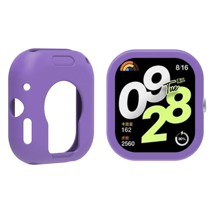 For Xiaomi Redmi Watch 4 Silicone Protective Cover Anti-Scratch Smart Watch Case
