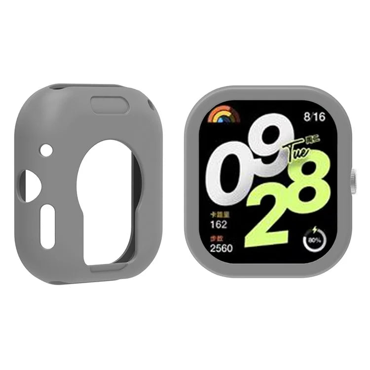 For Xiaomi Redmi Watch 4 Silicone Protective Cover Anti-Scratch Smart Watch Case