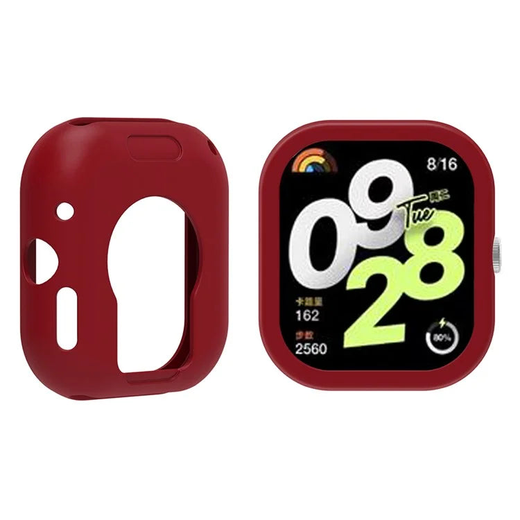 For Xiaomi Redmi Watch 4 Silicone Protective Cover Anti-Scratch Smart Watch Case