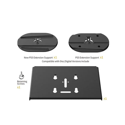 DOBE TP5-3502 Wall Mount Holder for Sony PS5 / Slim Console Bracket Set with Controller Hook, Headset Hook