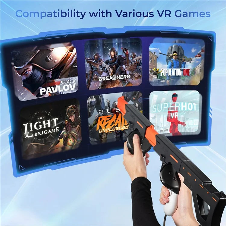 DEVASO For Meta Quest 3 VR Magnetic Suction Gunstock Game Controller Holder