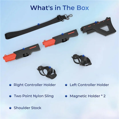 DEVASO For Meta Quest 3 VR Magnetic Suction Gunstock Game Controller Holder