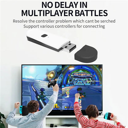 TOPWOLF HS-SW470 Game Controller Adapter Bluetooth Gamepad Converter for PS5 / PS3 / PS4 / Nintendo Switch Pro / Xbox One