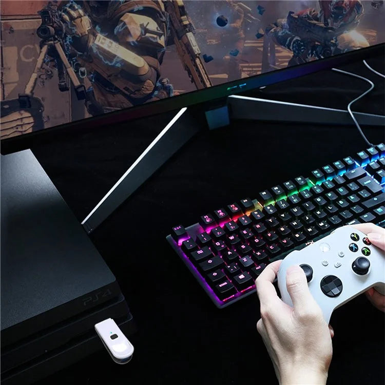 TOPWOLF HS-SW470 Game Controller Adapter Bluetooth Gamepad Converter for PS5 / PS3 / PS4 / Nintendo Switch Pro / Xbox One