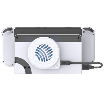 TOPWOLF For Nintendo Switch OLED Dock Cooling Fan Game Console Back Cover Cooler