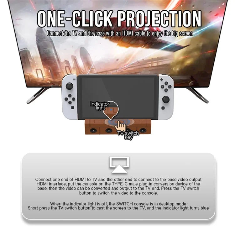 HS-SW450 For Nintendo Switch Game NGC Controller Converter Station with USB, HD Video, Type-C
