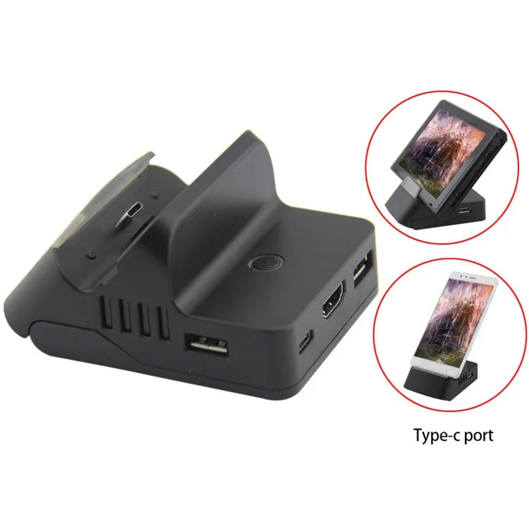 TOPWOLF HS-SW234 For Nintendo Switch / Switch Lite Projection Base USB Hub Charging Dock (1st Gen)