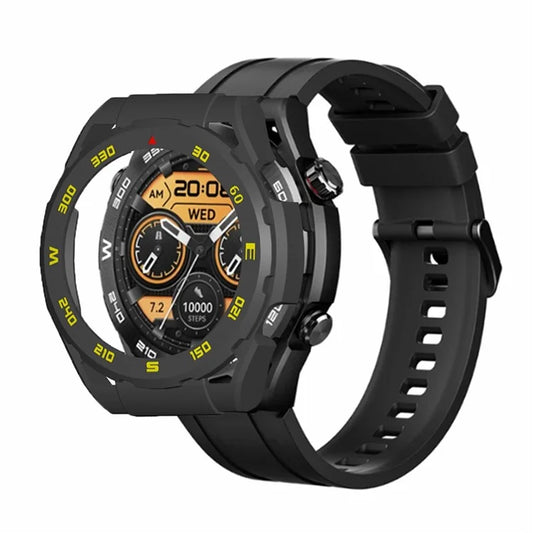 For Haylou Watch R8 Hard PC Watch Frame Case Anti-scratch Protective Cover / Yellow