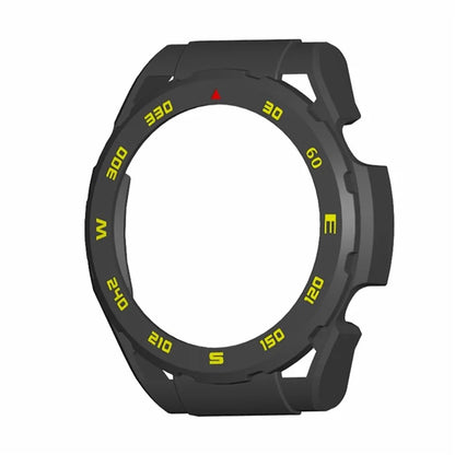 For Haylou Watch R8 Hard PC Watch Frame Case Anti-scratch Protective Cover / Yellow