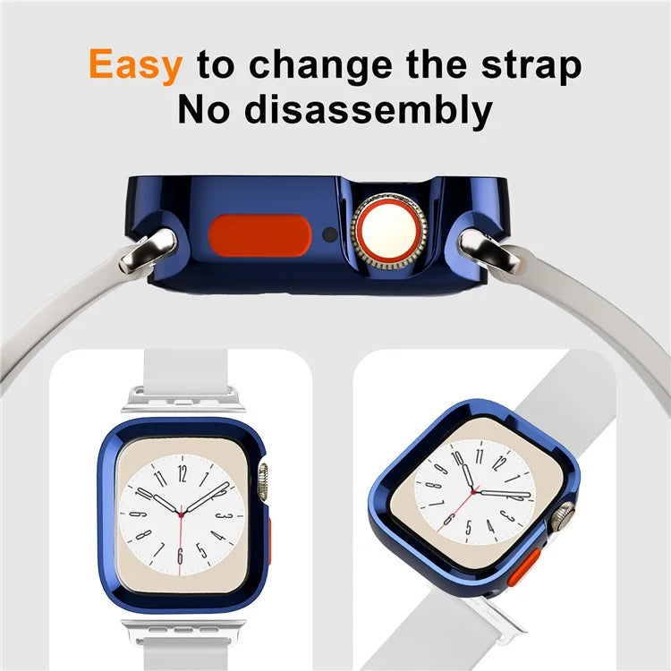 For Apple Watch Series 9 / 8 / 7 41mm Protective Case Anti-drop Half Cover TPU Watch Frame