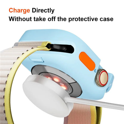 For Apple Watch Series 9 / 8 / 7 45mm TPU Watch Case Drop-proof Protective Watch Frame