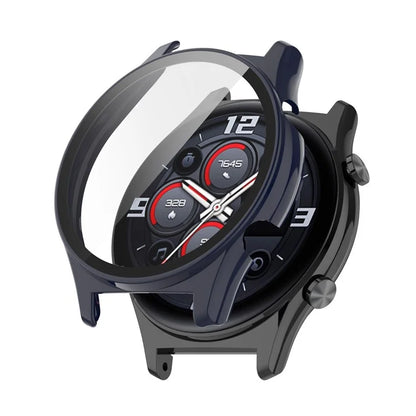 For Honor Watch GS 4 Smartwatch Frame Cover Hard PC Case with Tempered Glass Screen Film