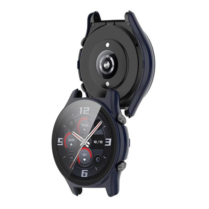 For Honor Watch GS 4 Smartwatch Frame Cover Hard PC Case with Tempered Glass Screen Film