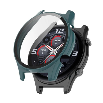 For Honor Watch GS 4 Smartwatch Frame Cover Hard PC Case with Tempered Glass Screen Film