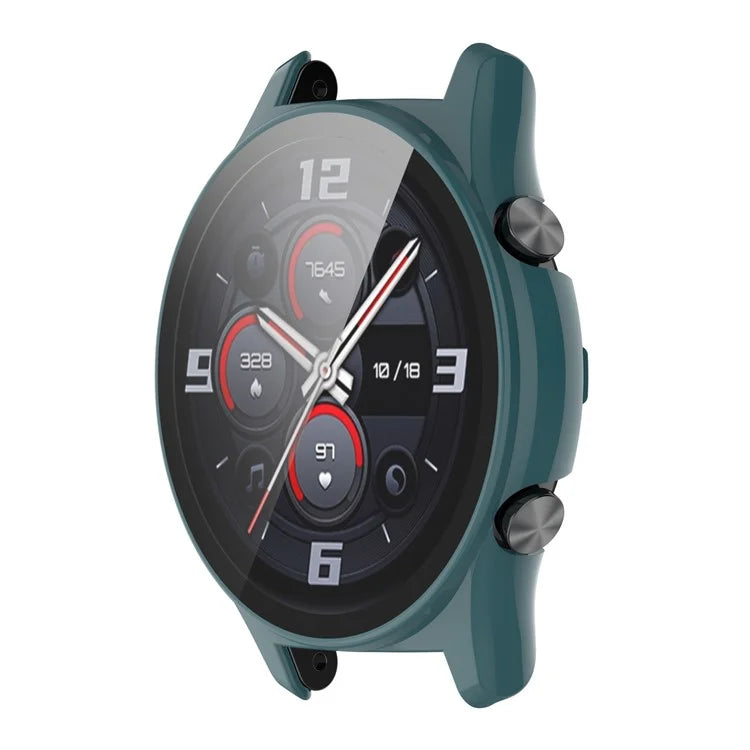 For Honor Watch GS 4 Smartwatch Frame Cover Hard PC Case with Tempered Glass Screen Film
