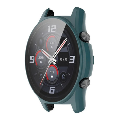 For Honor Watch GS 4 Smartwatch Frame Cover Hard PC Case with Tempered Glass Screen Film