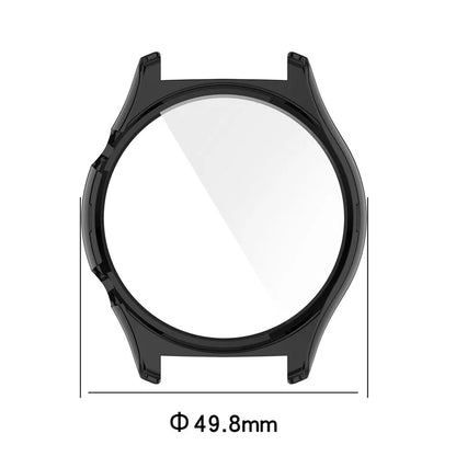 For Honor Watch GS 4 Smartwatch Frame Cover Hard PC Case with Tempered Glass Screen Film