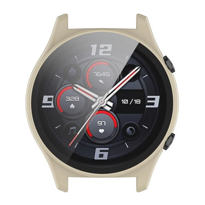 For Honor Watch GS 4 Smartwatch Frame Cover Hard PC Case with Tempered Glass Screen Film