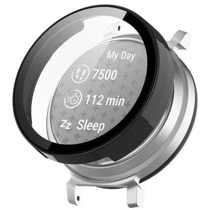 For Garmin Lily 2 Hard PC Watch Protection Case Cover with Tempered Glass Screen Film