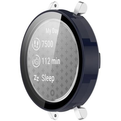 For Garmin Lily 2 Hard PC Watch Protection Case Cover with Tempered Glass Screen Film