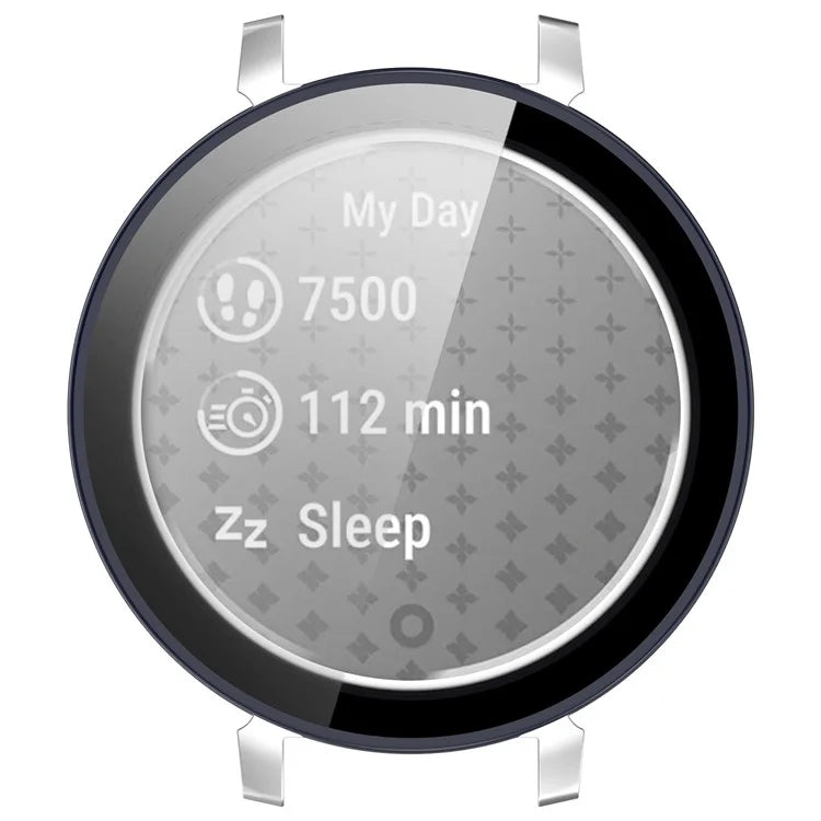 For Garmin Lily 2 Hard PC Watch Protection Case Cover with Tempered Glass Screen Film