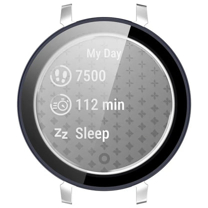For Garmin Lily 2 Hard PC Watch Protection Case Cover with Tempered Glass Screen Film