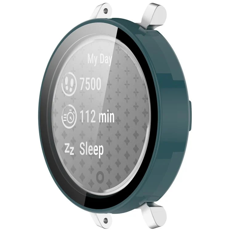 For Garmin Lily 2 Hard PC Watch Protection Case Cover with Tempered Glass Screen Film