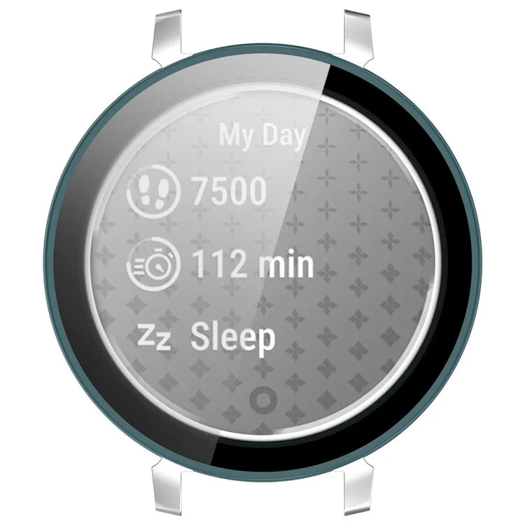 For Garmin Lily 2 Hard PC Watch Protection Case Cover with Tempered Glass Screen Film