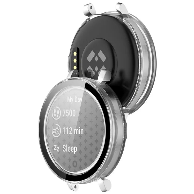 For Garmin Lily 2 Hard PC Watch Protection Case Cover with Tempered Glass Screen Film