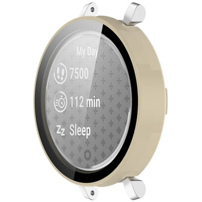 For Garmin Lily 2 Hard PC Watch Protection Case Cover with Tempered Glass Screen Film