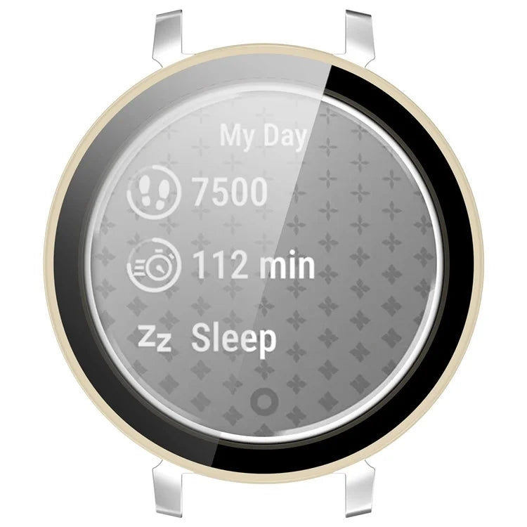For Garmin Lily 2 Hard PC Watch Protection Case Cover with Tempered Glass Screen Film